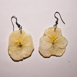 Boucles d'oreilles - Pensées 3,5cm