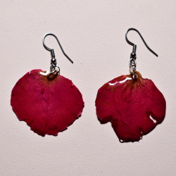 Boucles d'oreilles - Pétales de roses 3 cm