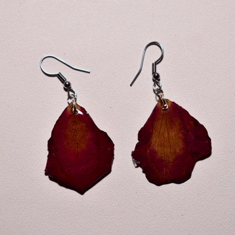 Boucles d'oreilles - Pétales de roses 3 cm Boucles d'oreilles - Pétales de roses 3 cm