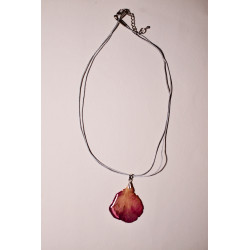 Collier 45 cm - Pétale de rose 3,5 cm