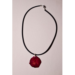 Collier 45 cm - Pétale de rose 4 cm