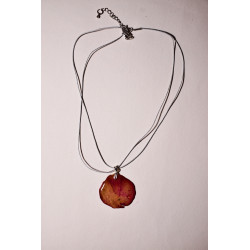 Collier 45 cm - Pétale de rose 3,5 cm