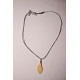 Collier 45 cm - Feuille jaune 4 cm