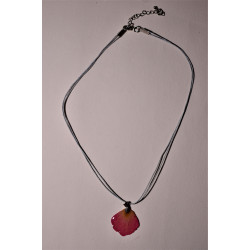 Collier 45 cm - Pétale de rose 2,5 cm