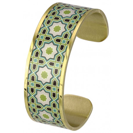 Bracelet jonc Mosaïque vert Bracelet jonc Mosaïque vert