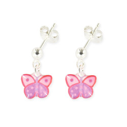 Boucles d'oreilles pendantes enfant Papillons