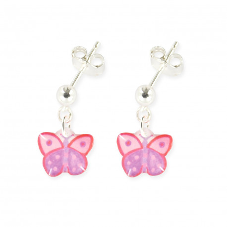 Boucles d'oreilles pendantes enfant Papillons Boucles d'oreilles pendantes enfant Papillons