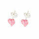 Boucles d'oreilles enfant Cur roses