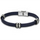 Bracelet Homme LOTUS, Urban man cuir tressé bleu marine