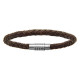 Bracelet Homme THABORA CHARMS, cuir tressé marron