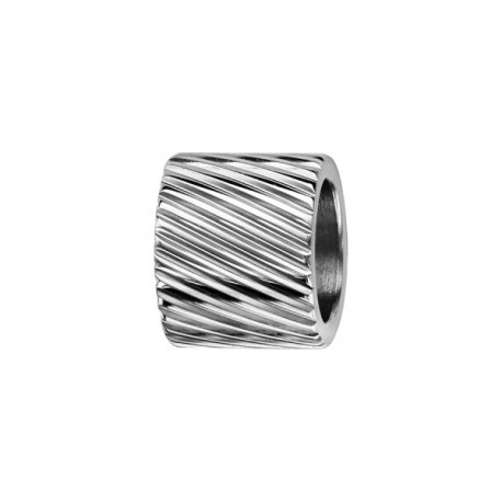 CHARMS Homme acier, THABORA CHARMS, forme tube strié, gris acier CHARMS Homme acier, THABORA CHARMS, forme tube strié, gris acier