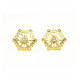 Boucles d'oreilles puces Boulonnaises or jaune