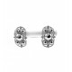 Boucles d'oreilles Boulonnaises « Nuds d'amour » argent