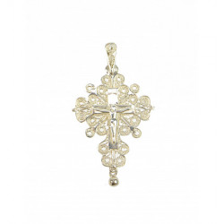 Pendentif Croix Boulonnaise argent, Croix du pardon, petit modèle