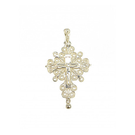 Pendentif Croix Boulonnaise argent, Croix du pardon, petit modèle