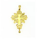 Pendentif Croix Boulonnaise or jaune, Croix du pardon, Petit modèle