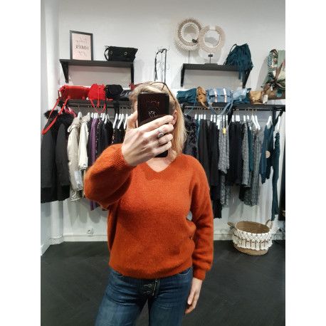 Pull V - Rouille Pull V - Rouille