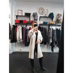Gilet long -Beige