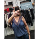Top Dentelle - Bleu Jean