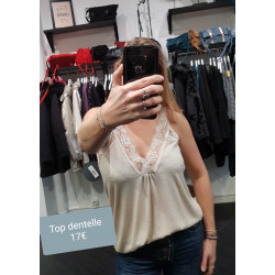 Top Dentelle - Beige