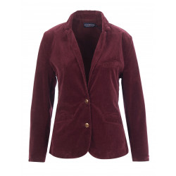 blazer en velours bordeau