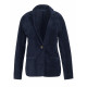 blazer en velours bleu marine