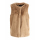 veste sans manche en fausse fourrure