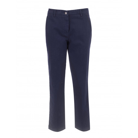 Pantalon cigarette en coton