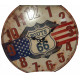 Horloge ronde déco route 66