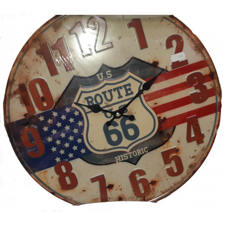 Horloge ronde déco route 66 Horloge ronde déco route 66
