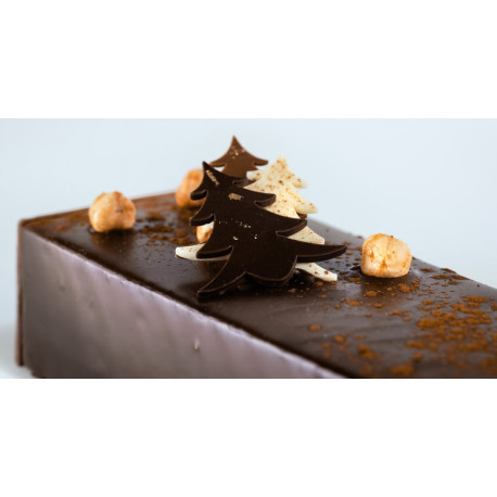 Bûche aux 3 chocolats Bûche aux 3 chocolats