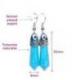 Boucles d'oreilles pendantes Howlite turquoise, fermoir plaqué argent.