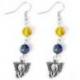 Boucles d'oreilles en Lapis Lazuli et Quartz rutile motif Ganesh