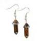 Boucles d'oreilles pendantes Pointes en Oeil de Tigre