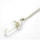 Collier acier + pendentif pointe Cristal de roche