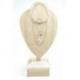 Collier acier + pendentif pointe Cristal de roche