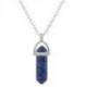 Collier acier + pendentif pointe Lapis Lazuli