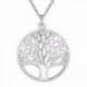Chaîne avec pendentif Arbre de Vie en métal argenté