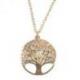 Chaîne avec pendentif Arbre de Vie en métal doré