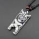 Collier mixte homme / femme pendentif Tiki ivoire - bijou polynésien