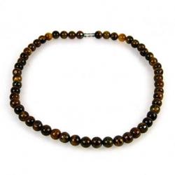 Collier / Ras de cou Oeil de Tigre - perles 8mm