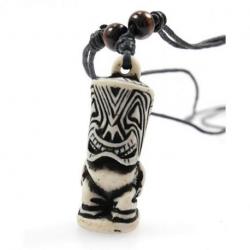 Collier Tiki polynésien maori - bijou tribal surf, plage, vacances.
