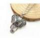 Collier Aromathérapie avec pendentif tête d'éléphant - Diffuseur de parfum
