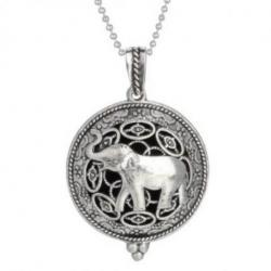 Collier Aromathérapie avec pendentif diffuseur de parfum, motif Éléphant