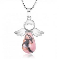 Collier  "Mon Ange gardien" en Rhodonite