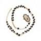 Chapelet Main de Fatma Collier en métal doré et fines perles noires
