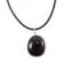 Collier Grenat Rouge du Brésil AAA - pendentif pierre roulée + cordon