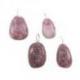 Collier Lépidolite AAA - pendentif pierre roulée + cordon