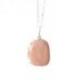 Collier Opale rose des Andes AAA - pendentif pierre roulée + chaîne