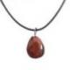Collier Obsidienne acajou AAA - pendentif pierre roulée + cordon